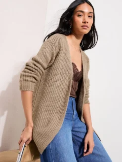 Friends Like These Chunky Longline Cardigan Neutral Sale