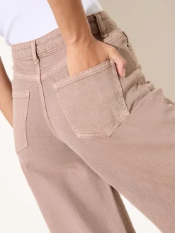 Friends Like These Neutral Relaxed Wide Leg Jeans Online