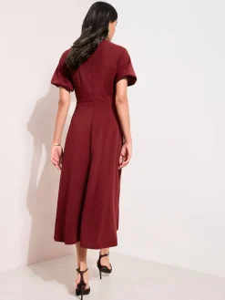 Friends Like These Military Midi Dress Red