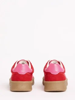 Friends Like These Red Pink Standard Fit Lace Up Retro Gumsole Sports Trainers Sale