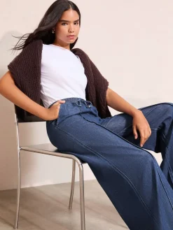 Friends Like These Rinse Wash Everyday Elastic Wide Leg Jeans Online