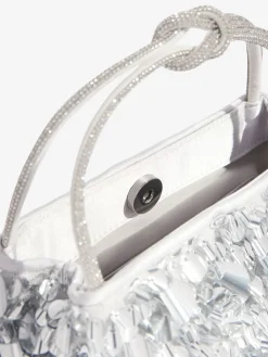 Friends Like These Sequin Top Handle Bag Silver Outlet