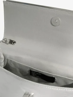 Friends Like These Gold Foldover Clutch Bag Silver