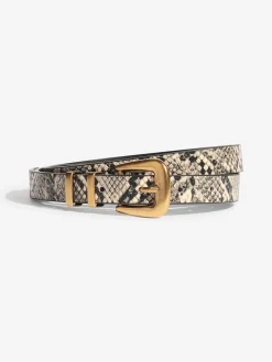 Friends Like These Belts 3 Pack Snake Print, Burgandy and Black Outlet