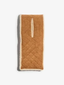 Friends Like These Tan Brown Faux Suede and Fur Reversible Scarf New