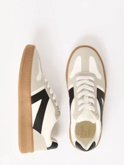 Friends Like These White Black Standard Fit Lace Up Retro Gumsole Sports Trainers