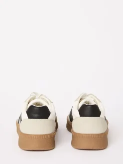 Friends Like These White Wide Fit Lace Up Retro Gumsole Sports Trainers