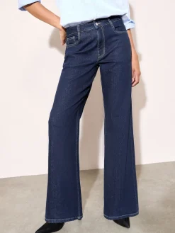 Friends Like These X Lucy Mecklenburgh Rinse Blue Everyday Wide Leg Jeans New