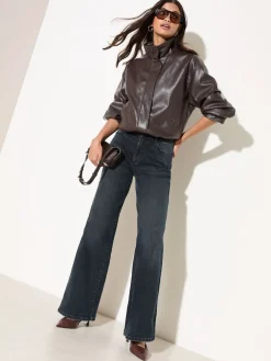 Friends Like These X Lucy Mecklenburgh Blue Black Denim Everyday Wide Leg Jeans Online