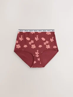 Next Full Brief Cotton Logo Knickers 7 Pack Gingham Print Sale