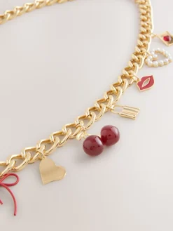 Next Gold Charm Chain Belt Online