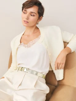 Next Regular PU Belt Gold Crackle Online