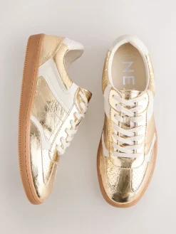 Next Gold Lace-Up Trainers Best