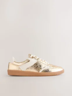Next Gold Lace-Up Trainers Best