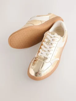 Next Gold Lace-Up Trainers Best