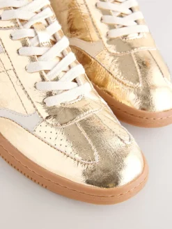 Next Gold Lace-Up Trainers Best