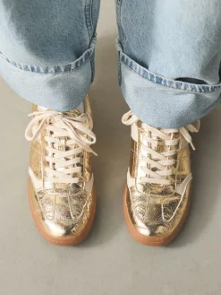Next Gold Lace-Up Trainers Best