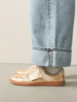 Next Gold Lace-Up Trainers Best