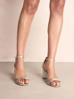 Next Gold Standard/Wide Fit Block Heel Sandals Discount