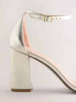 Next Gold Standard/Wide Fit Block Heel Sandals Discount