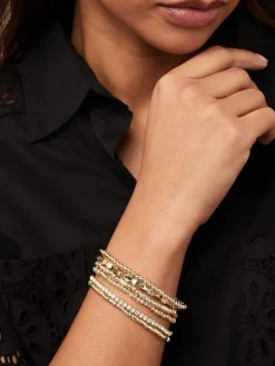 Next Sparkle Stretch Bracelets Pack Gold Tone Hot