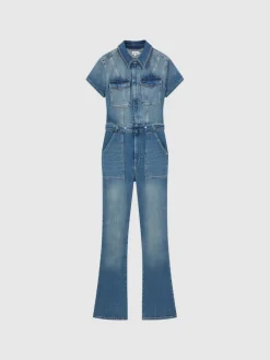 Good American Denim Bootcut Jumpsuit Sale