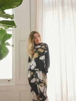 Next Green Leaves Cosy Long Sleeve Pyjamas Sale