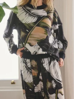 Next Green Leaves Cosy Long Sleeve Pyjamas Sale