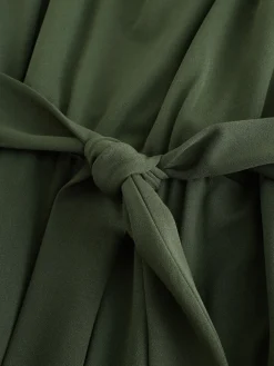 Next Occasion Cowl Neck Sleeveless Jersey Jumpsuit Green Hot