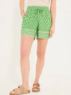 Fat Face Green Woodblock Flippy Shorts Clearance
