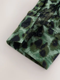 Next Green/Black Beach Cover-Up Shirt New