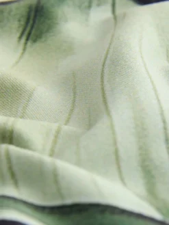 Next High Leg Bikini Bottoms Green/Black Leaf Discount