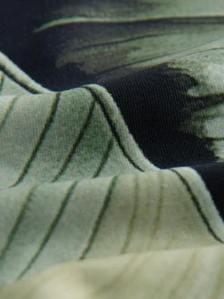 Next Green/Black Leaf High Waist Bikini Bottoms Hot