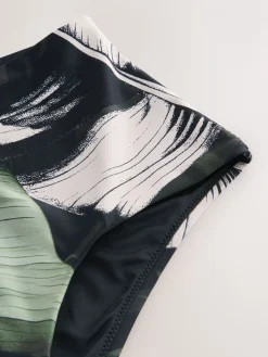 Next Green/Black Leaf High Waist Bikini Bottoms Hot