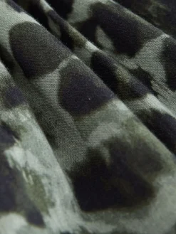 Next Green/Black Leopard Off The Shoulder Midi Dress Discount