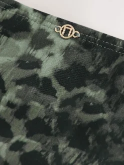 Next Green/Black Leopard Print Brazilian High Leg Bikini Bottoms Best