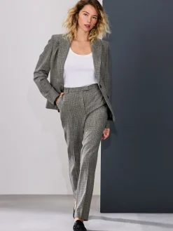 Next Green/Grey Check Sculpted Tailored Single Breasted Blazer Clearance