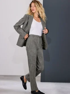 Next Green/Grey Check Slim Trousers Hot