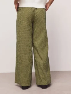 Next Gingham Wide Leg Trousers Green/Navy Blue Hot