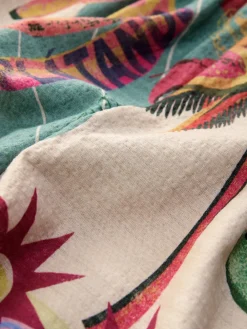 Next Bandeau Shirred Playsuit Green/Pink Discount