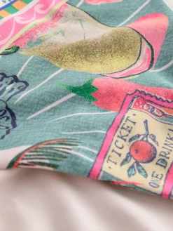 Next Green/Pink Conversational High Leg Print Bikini Bottoms