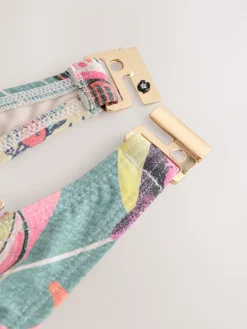 Next Green/Pink Lobster Conversational Wired Bandeau Bikini Top Outlet