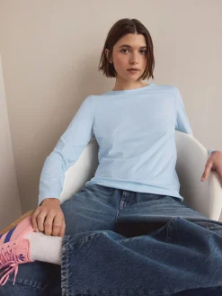 Next Green/Purple/Blue/Ecru/Pink 100% Cotton Long Sleeve T-Shirts 5 Pack Sale