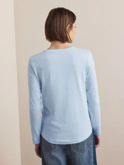 Next Green/Purple/Blue/Ecru/Pink 100% Cotton Long Sleeve T-Shirts 5 Pack Sale