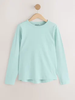 Next Green/Purple/Blue/Ecru/Pink 100% Cotton Long Sleeve T-Shirts 5 Pack Sale