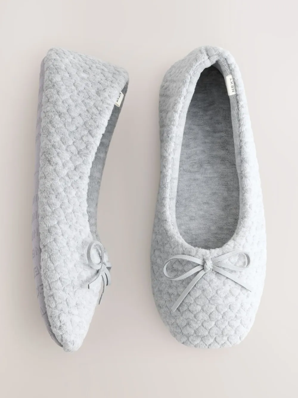 Next Grey Ballerina Heart Slippers Clearance