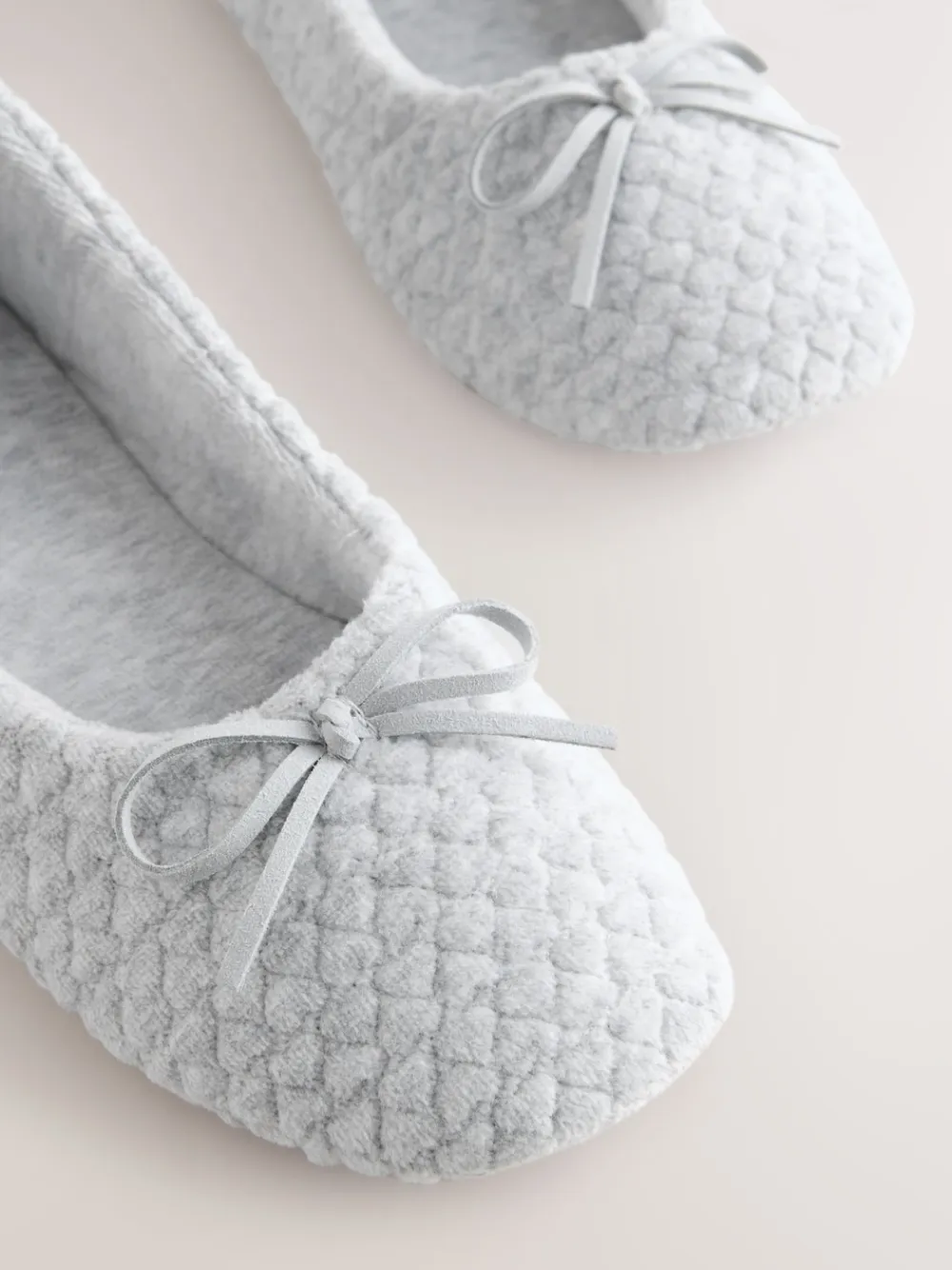 Next Grey Ballerina Heart Slippers Clearance