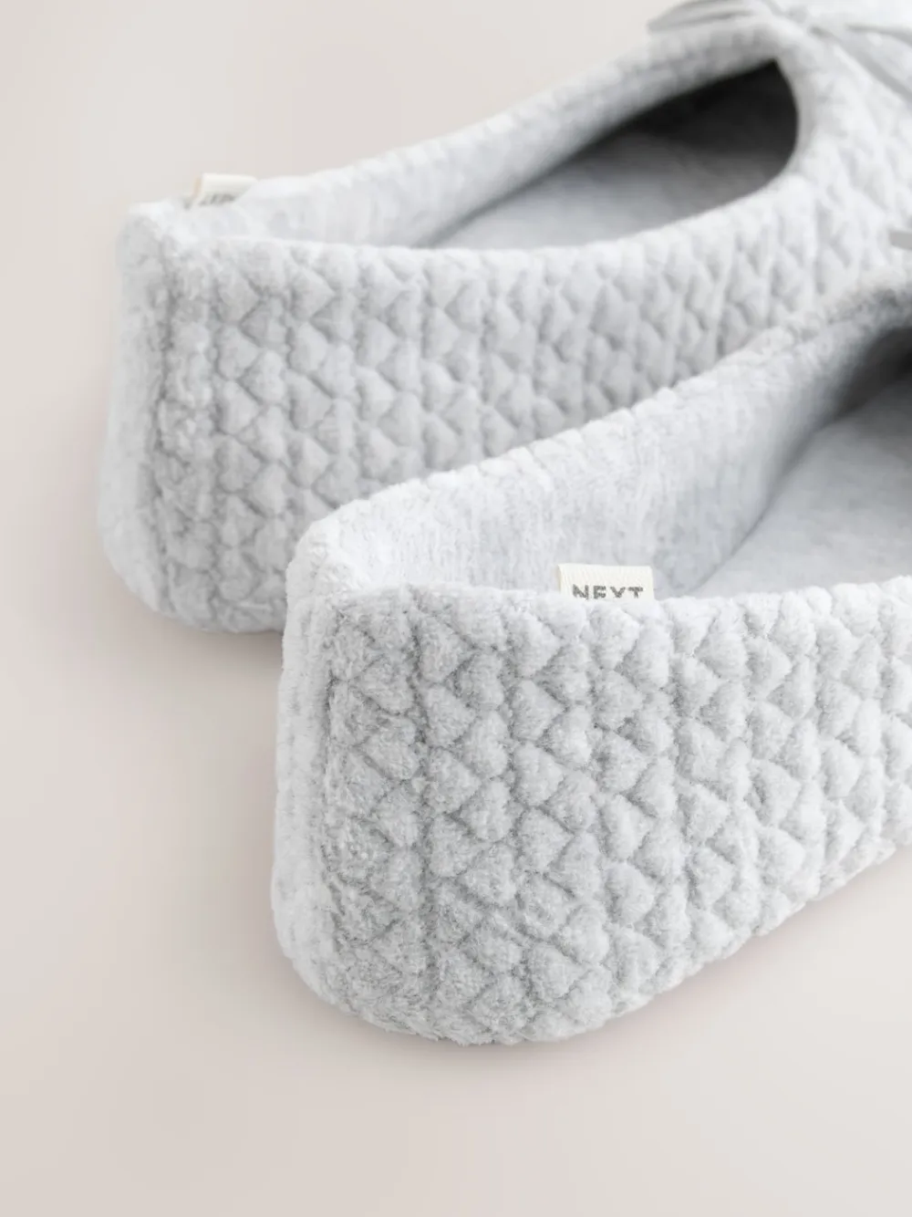 Next Grey Ballerina Heart Slippers Clearance