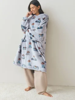 Next Grey Charlie The Cockapoo Oversized Hooded Blanket Online