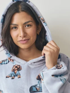 Next Grey Charlie The Cockapoo Oversized Hooded Blanket Online